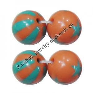 Colorful Acrylic Beads, Round 12mm, Sold by Bag