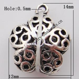 Copper Pendant Jewelry Findings Lead-free, 14x12mm Hole:0.5mm Sold by Bag