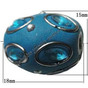 Indonesia Beads Handmade, Oval 18x15mm, Hole:Approx 3mm, Sold by PC