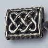 Bead Zinc Alloy Jewelry Findings Lead-free, Rectangle 6x7mm Hole:1mm, Sold by Bag