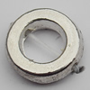 Bead Zinc Alloy Jewelry Findings Lead-free, Donut O:12mm I:6mm Hole:1mm, Sold by Bag