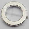 Bead Zinc Alloy Jewelry Findings Lead-free, Donut O:19mm I:12mm Hole:0.5mm, Sold by Bag