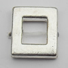 Bead Zinc Alloy Jewelry Findings Lead-free, Hollow Rectangle 10x12mm Hole:1mm, Sold by Bag