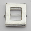 Bead Zinc Alloy Jewelry Findings Lead-free, Hollow Rectangle 10x12mm Hole:1mm, Sold by Bag
