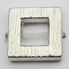 Bead Zinc Alloy Jewelry Findings Lead-free, Hollow Square 10x10mm Hole:1mm, Sold by Bag