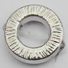 Bead Zinc Alloy Jewelry Findings Lead-free, Donut O:10mm I:5mm Hole:1mm, Sold by Bag