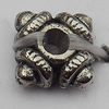 Bead Zinc Alloy Jewelry Findings Lead-free, 3x7mm Hole:2mm, Sold by Bag