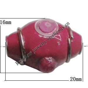 Indonesia Beads Handmade, Lantern 20x16mm, Hole:Approx 2.5mm, Sold by PC