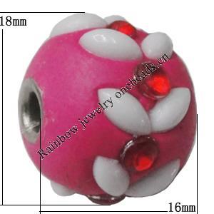 Indonesia Beads Handmade, Drum 16x18mm, Hole:Approx 3mm, Sold by PC