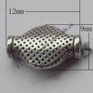 Bead Zinc Alloy Jewelry Findings Lead-free,12x9mm Hole:1.5mm, Sold by Bag