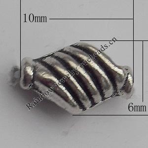 Bead Zinc Alloy Jewelry Findings Lead-free, 10x6mm Hole:1mm, Sold by Bag