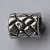 Bead Zinc Alloy Jewelry Findings Lead-free, 7x6mm Hole:3mm, Sold by Bag