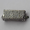  Bead Zinc Alloy Jewelry Findings Lead-free, 10x5mm Hole:1mm, Sold by Bag
