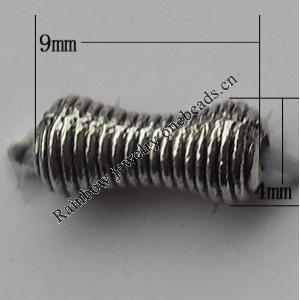  Bead Zinc Alloy Jewelry Findings Lead-free, 9x4mm Hole:1mm, Sold by Bag