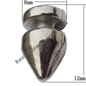 Bead Zinc Alloy Jewelry Findings Lead-free, 8x12mm, Sold by Bag