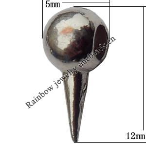 Bead Zinc Alloy Jewelry Findings Lead-free, 5x12mm Hole:3mm, Sold by Bag