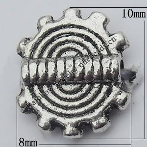 Bead Zinc Alloy Jewelry Findings Lead-free, 8x10mm Hole:1mm, Sold by Bag
