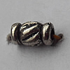  Bead Zinc Alloy Jewelry Findings Lead-free, 5x9mm Hole:2mm, Sold by Bag