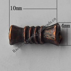  Bead Zinc Alloy Jewelry Findings Lead-free, 4x10mm Hole:1mm, Sold by Bag