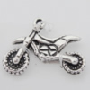 Pendant Zinc Alloy Jewelry Findings Lead-free,  Motorcycle  23x17mm Hole:1mm, Sold by Bag