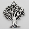 Pendant Zinc Alloy Jewelry Findings Lead-free, Tree 17x22mm Hole:1mm, Sold by Bag