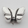 Bead Zinc Alloy Jewelry Findings Lead-free, Butterfly 8x5mm, Hole:1mm, Sold by Bag