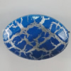 Crackle Acrlylic Beads, Flat Oval 31x23mm, Hole:1mm, Sold by Bag