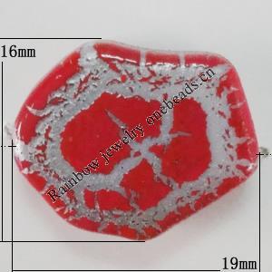 Crackle Acrlylic Beads, 19x16mm, Hole:1mm, Sold by Bag