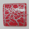 Crackle Acrlylic Beads, Square 21mm, Hole:2.5mm, Sold by Bag