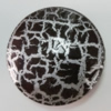 Crackle Acrlylic Beads, Flat Round 35mm, Hole:2mm, Sold by Bag