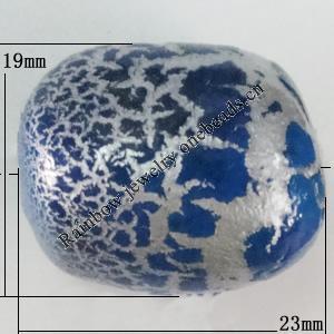 Crackle Acrlylic Beads, 23x19mm, Hole:2mm, Sold by Bag