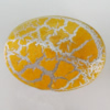 Crackle Acrlylic Beads, Flat Oval 28x21mm, Hole:1.5mm, Sold by Bag