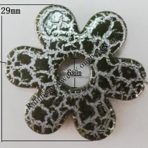 Crackle Acrlylic Beads, Flower 29mm, Hole:1mm, Sold by Bag