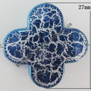 Crackle Acrlylic Beads, 27mm, Hole:1mm, Sold by Bag