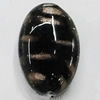 Handmade Lampwork Gold Sand Beads, Flat Oval 24x17mm Hole:1mm, Sold by PC