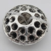 European Style Beads Zinc Alloy Jewelry Findings Lead-free, 15x6mm, Hole:4mm Sold by Bag