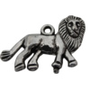 Pendant Zinc Alloy Jewelry Findings Lead-free, Lion 22x17mm Hole:2mm, Sold by Bag
