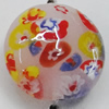 Inner Flower Handmade Lampwork Beads, Flat Round 20mm Hole:2mm, Sold by PC