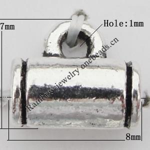 Connector Zinc Alloy Jewelry Findings Lead-free, 8x7mm, Hole:1mm, Sold by KG
