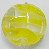 Handmade Lampwork Beads, Flat Round 20mm Hole:1mm, Sold by PC