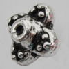 Bead Zinc Alloy Jewelry Findings Lead-free, 8x6mm, Hole:1mm, Sold by Bag