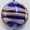 Handmade Lampwork Beads, Flat Round 20mm Hole:1mm, Sold by PC