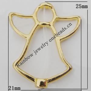 Bead Zinc Alloy Jewelry Findings Lead-free, 21x25mm, Hole:1mm, Sold by Bag
