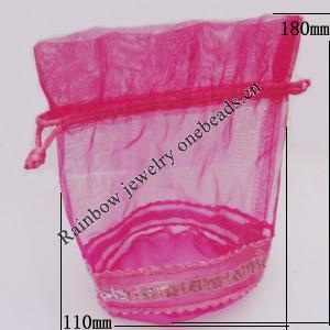 Organza Gift Jewelry Bag, 180x110mm Sold by Bag