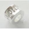 Sterling Silver Beads European Style, Rondelle, 9.5x6.3mm, Hole:Approx 5MM, Sold by PC