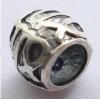 Sterling Silver Beads European Style, No troll, Drum, 9x8mm, Hole:Approx 6MM, Sold by PC