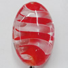 Handmade Lampwork Beads, Flat Oval 25x17mm Hole:1mm, Sold by PC