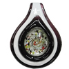 Murano Lampwork Pendants, Teardrop 60x45mm Hole:10mm, Sold by PC