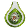 Murano Lampwork Pendants, Teardrop 60x45mm Hole:10mm, Sold by PC