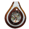 Murano Lampwork Pendants, Teardrop 60x45mm Hole:10mm, Sold by PC